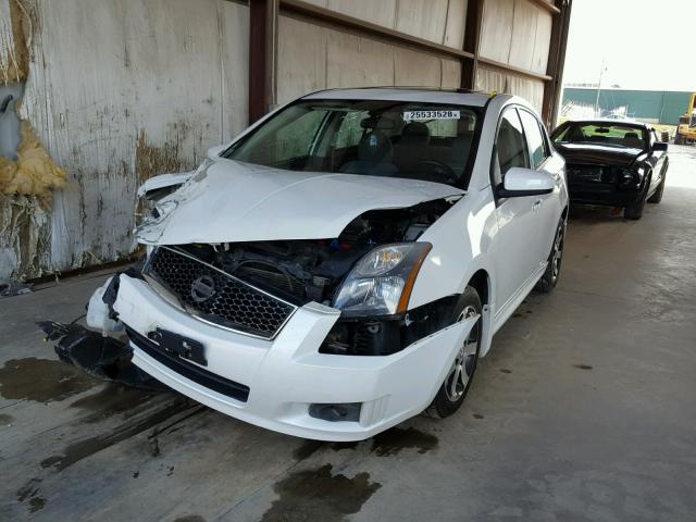 3N1AB6AP2CL699526 - 2012 NISSAN SENTRA 2.0 WHITE photo 2