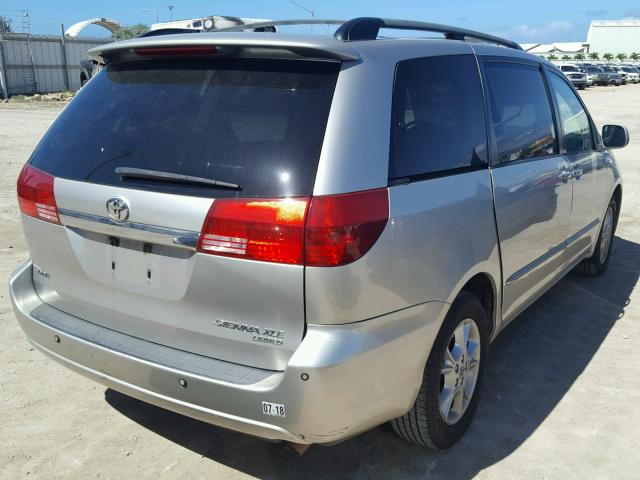 5TDZA22C74S185190 - 2004 TOYOTA SIENNA XLE SILVER photo 4