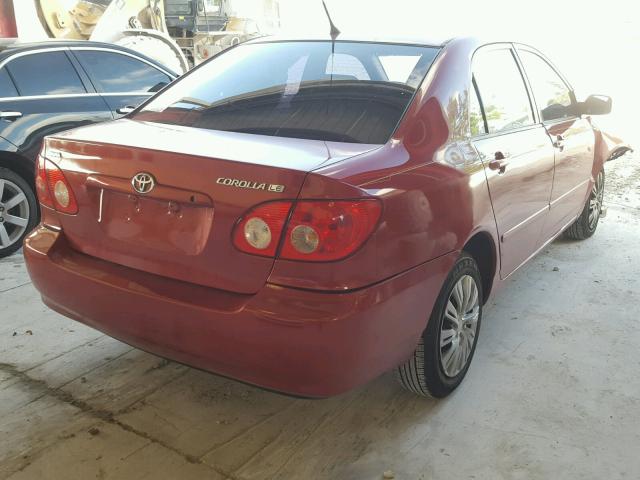 2T1BR32E27C744661 - 2007 TOYOTA COROLLA CE RED photo 4