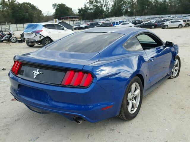 1FA6P8AMXH5289818 - 2017 FORD MUSTANG BLUE photo 4