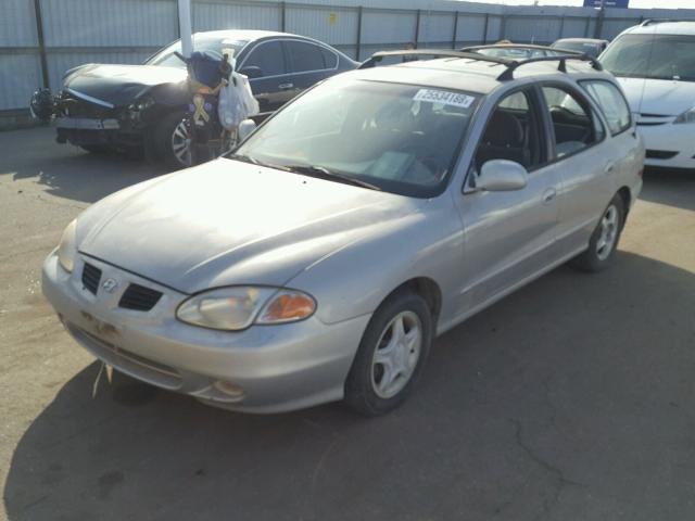 KMHJW35F9YU170312 - 2000 HYUNDAI ELANTRA GL SILVER photo 2