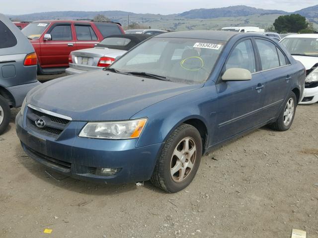 5NPEU46C36H059090 - 2006 HYUNDAI SONATA GLS BLUE photo 2