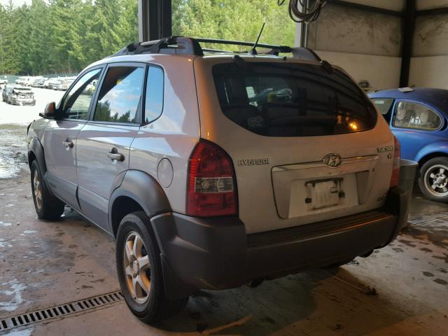 KM8JN72D95U196949 - 2005 HYUNDAI TUCSON GLS SILVER photo 3