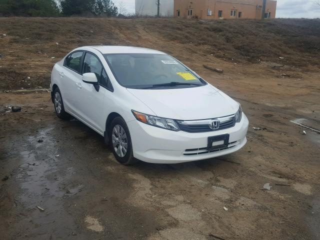 19XFB2F59CE075228 - 2012 HONDA CIVIC LX WHITE photo 1