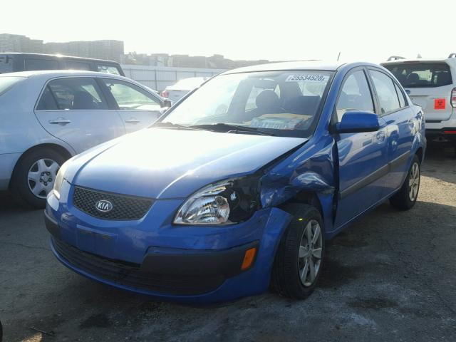 KNADE223596515671 - 2009 KIA RIO BASE BLUE photo 2