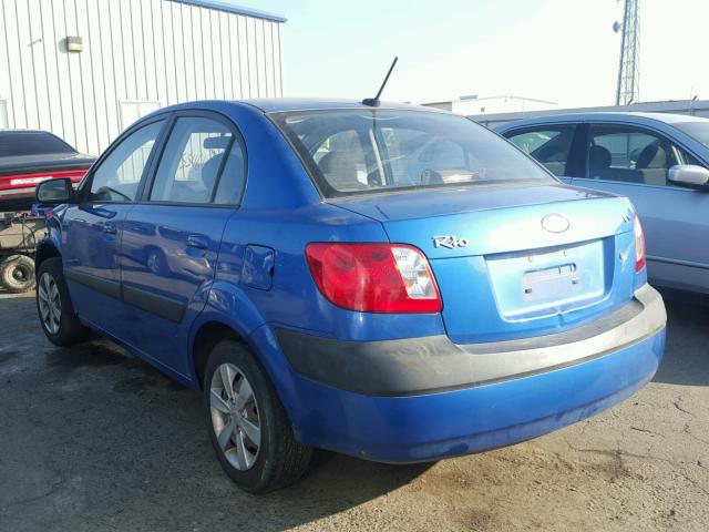 KNADE223596515671 - 2009 KIA RIO BASE BLUE photo 3