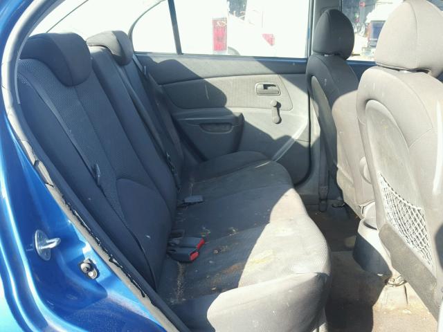 KNADE223596515671 - 2009 KIA RIO BASE BLUE photo 6