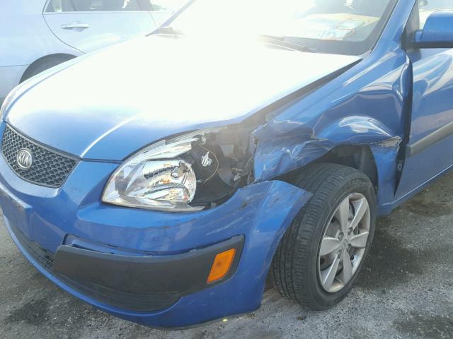 KNADE223596515671 - 2009 KIA RIO BASE BLUE photo 9