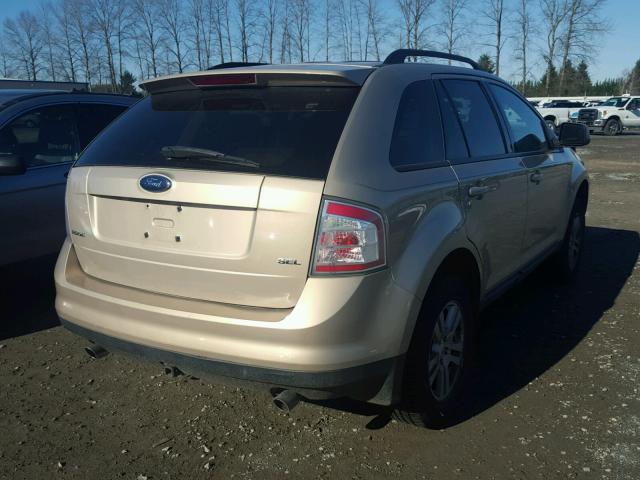 2FMDK39C47BB41233 - 2007 FORD EDGE SEL P BEIGE photo 4