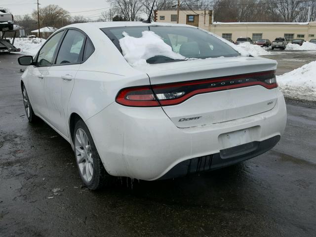 1C3CDFBA3DD209813 - 2013 DODGE DART SXT WHITE photo 3