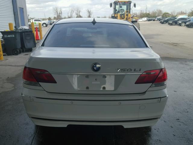 WBAHN83596DT29028 - 2006 BMW 750 LI WHITE photo 9