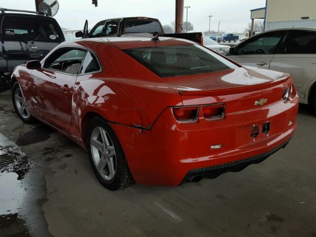 2G1FB1E35C9114821 - 2012 CHEVROLET CAMARO LT RED photo 3