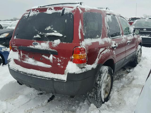 1FMYU03Z67KC07410 - 2007 FORD ESCAPE XLT BURGUNDY photo 4