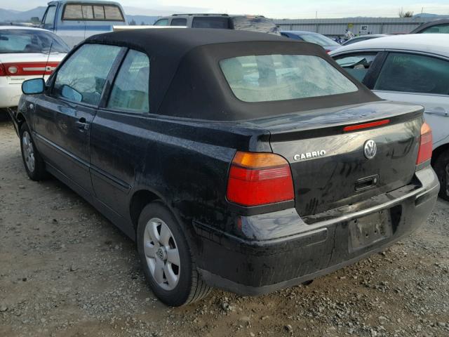3VWDC21V02M802074 - 2002 VOLKSWAGEN CABRIO GLX 黑色 照片 3