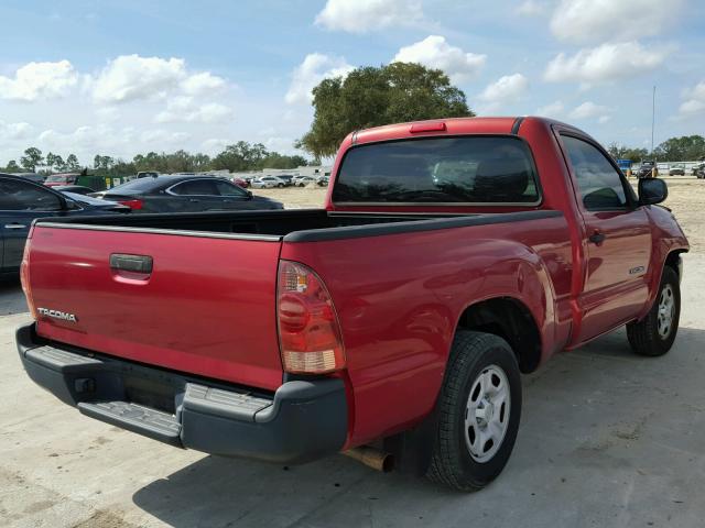 5TENX22N28Z536692 - 2008 TOYOTA TACOMA RED photo 4