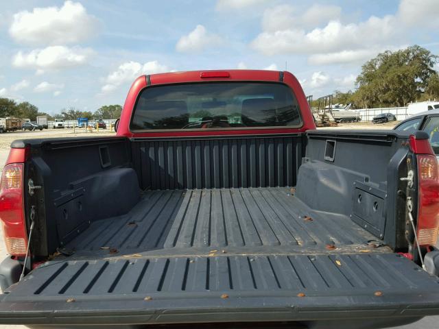 5TENX22N28Z536692 - 2008 TOYOTA TACOMA RED photo 6