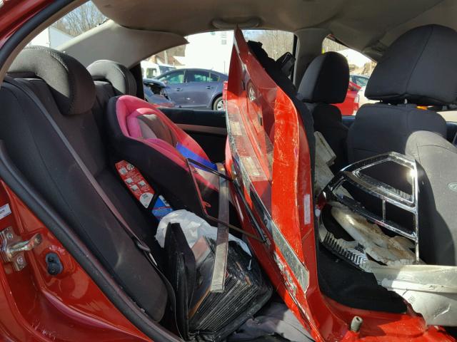 KL1TD56E79B632729 - 2009 CHEVROLET AVEO LS RED photo 6