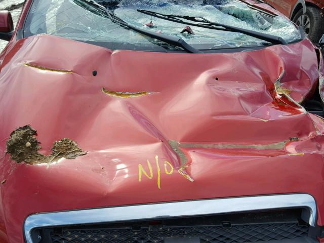 KL1TD56E79B632729 - 2009 CHEVROLET AVEO LS RED photo 7