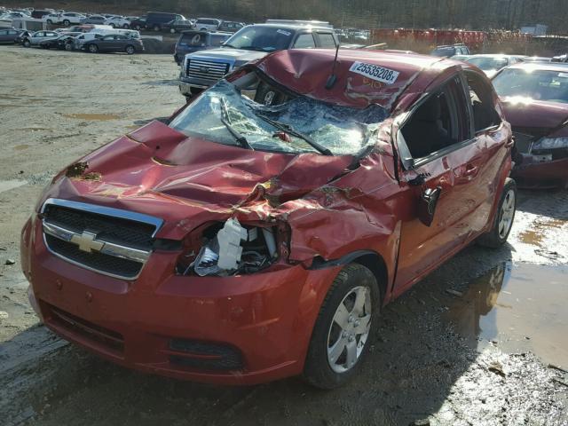 KL1TD56E79B632729 - 2009 CHEVROLET AVEO LS RED photo 9