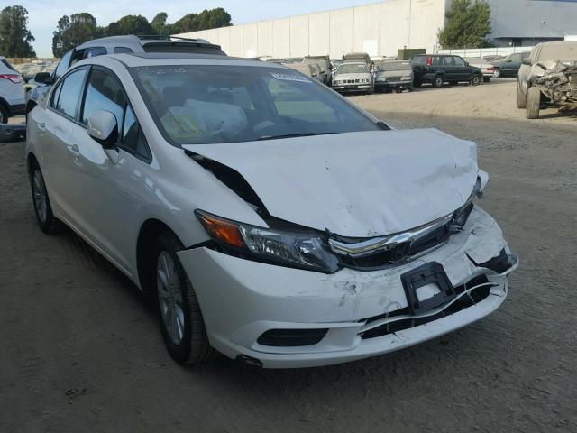 19XFB2F98CE333421 - 2012 HONDA CIVIC EXL WHITE photo 1