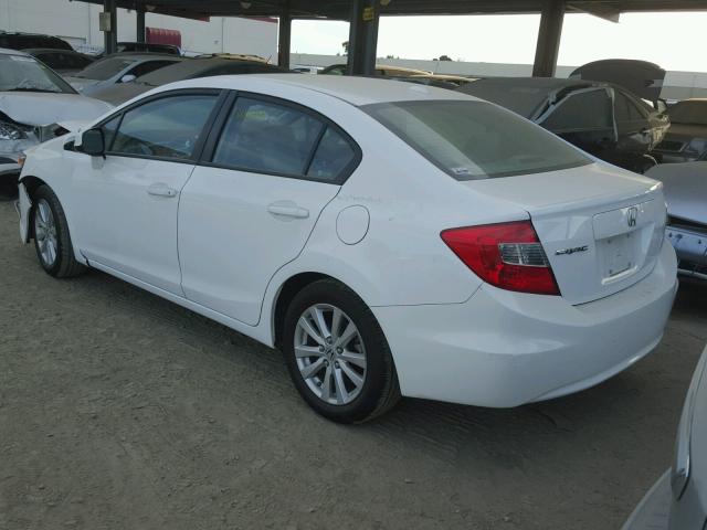 19XFB2F98CE333421 - 2012 HONDA CIVIC EXL WHITE photo 3