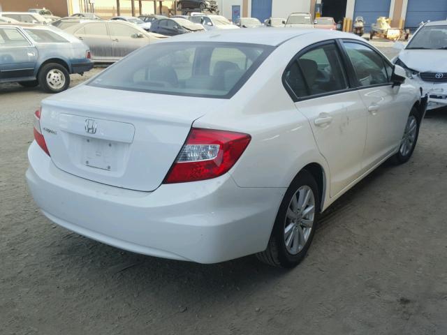 19XFB2F98CE333421 - 2012 HONDA CIVIC EXL WHITE photo 4