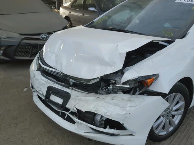 19XFB2F98CE333421 - 2012 HONDA CIVIC EXL WHITE photo 9