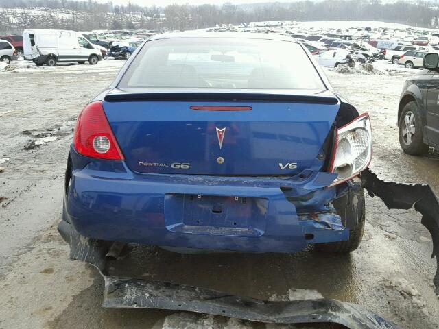 1G2ZG58N774146936 - 2007 PONTIAC G6 BASE BLUE photo 9