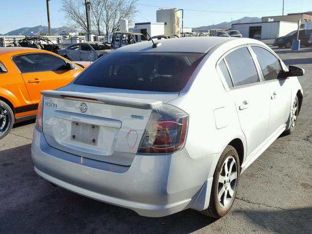 3N1AB6AP8CL646765 - 2012 NISSAN SENTRA 2.0 SILVER photo 4