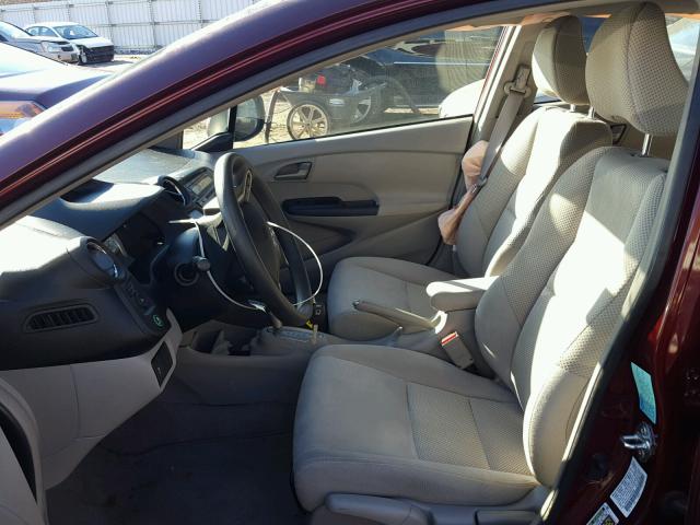 JHMZE2H78BS006608 - 2011 HONDA INSIGHT EX MAROON photo 5