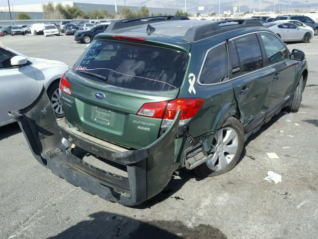 4S4BRBFC7B3339296 - 2011 SUBARU OUTBACK 2. GREEN photo 4