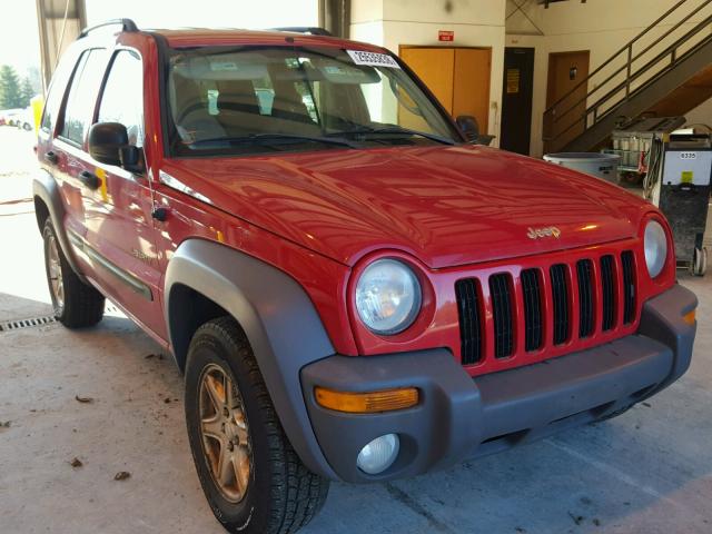 1J4GL48K44W137653 - 2004 JEEP LIBERTY SP RED photo 1