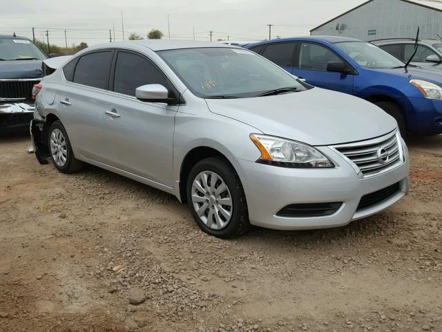 3N1AB7AP0EY299380 - 2014 NISSAN SENTRA S SILVER photo 1