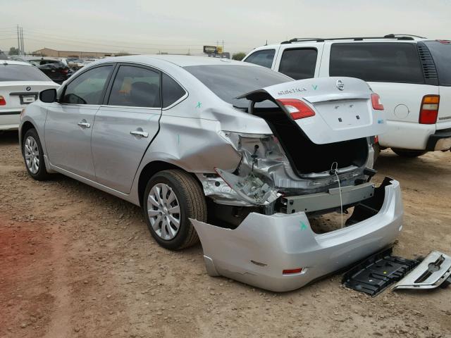 3N1AB7AP0EY299380 - 2014 NISSAN SENTRA S SILVER photo 3