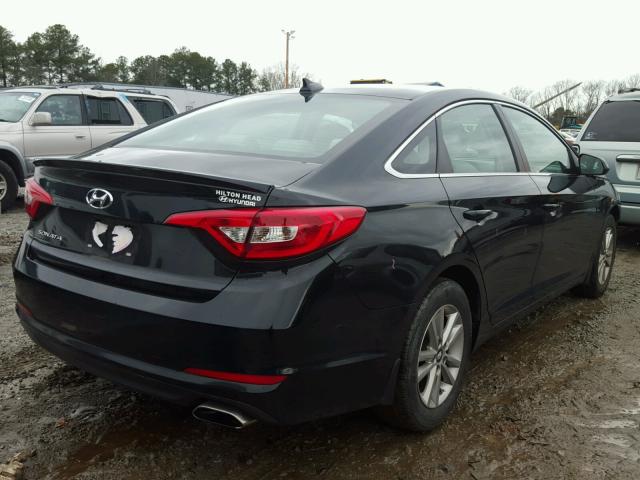 5NPE24AF0FH259285 - 2015 HYUNDAI SONATA SE BLACK photo 4