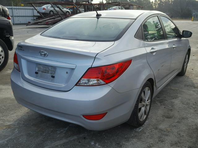 KMHCU4AE8CU100309 - 2012 HYUNDAI ACCENT GLS SILVER photo 4