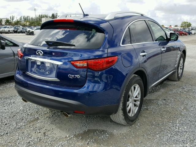 JN8CS1MWXHM412883 - 2017 INFINITI QX70 BLUE photo 4