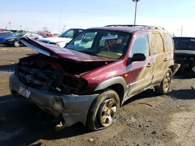 4F2YZ04153KM18378 - 2003 MAZDA TRIBUTE LX MAROON photo 2