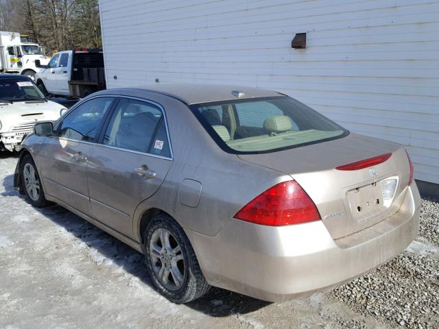 1HGCM56856A013696 - 2006 HONDA ACCORD EX GOLD photo 3