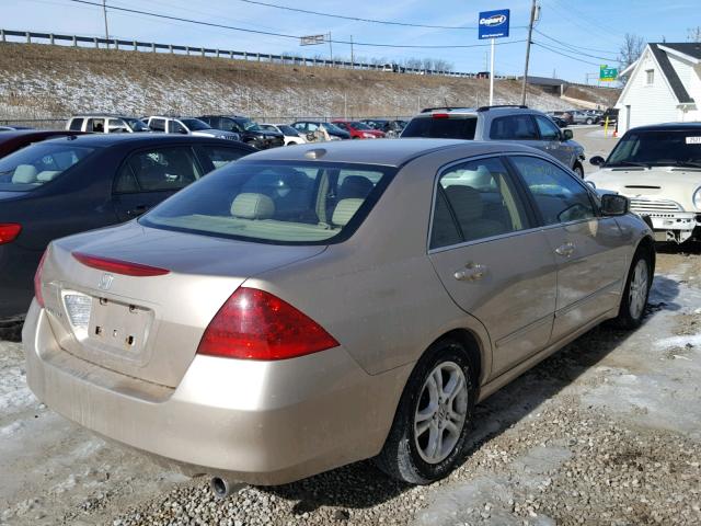 1HGCM56856A013696 - 2006 HONDA ACCORD EX GOLD photo 4