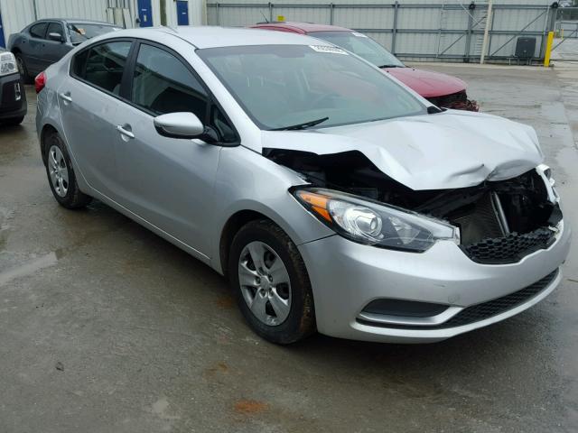 KNAFK4A60E5190999 - 2014 KIA FORTE LX SILVER photo 1