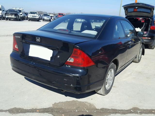 1HGEM21542L060995 - 2002 HONDA CIVIC LX BLACK photo 4