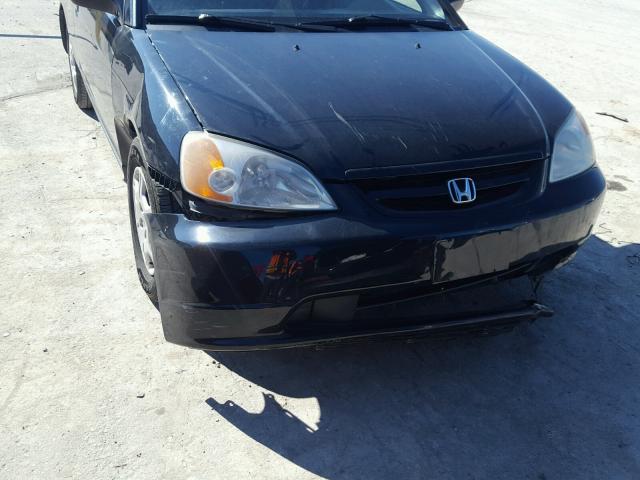 1HGEM21542L060995 - 2002 HONDA CIVIC LX BLACK photo 9