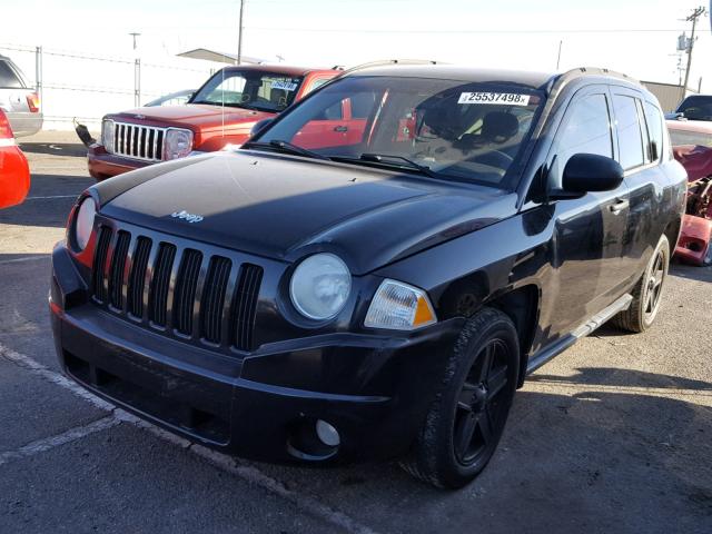 1J8FF47W77D383134 - 2007 JEEP COMPASS BLACK photo 2