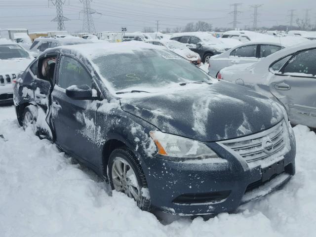 3N1AB7APXDL645267 - 2013 NISSAN SENTRA S BLUE photo 1