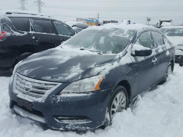 3N1AB7APXDL645267 - 2013 NISSAN SENTRA S BLUE photo 2