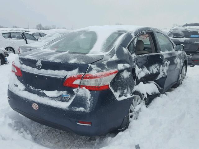 3N1AB7APXDL645267 - 2013 NISSAN SENTRA S BLUE photo 4