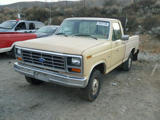 1FTEF14Y3FPB54566 - 1985 FORD F150 TAN photo 2