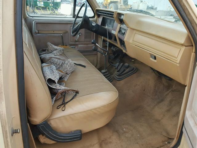 1FTEF14Y3FPB54566 - 1985 FORD F150 TAN photo 5