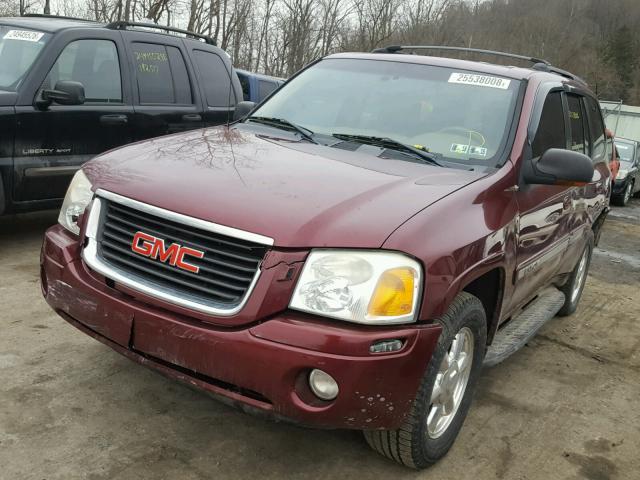 1GKDT13S432198929 - 2003 GMC ENVOY BURGUNDY photo 2